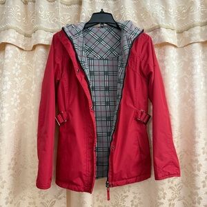 IZOD Reversible Red Utility Jacket for Women